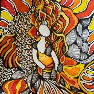 Fire Goddess. A print of my original painting.